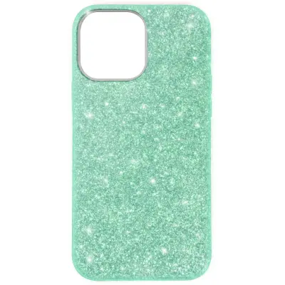 Maska iPhone 13 Pro Max Odvojive šljokice Polutvrdi silikon Zelena