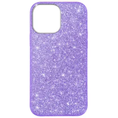 Maska iPhone 13 Odvojive šljokice Polutvrdi silikon Ljubičasta