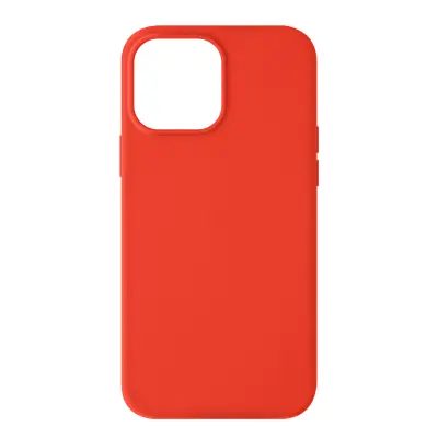 Maska iPhone 13 Pro Max Polutvrdi silikon Soft-touch Koraljna