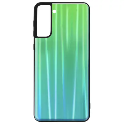 Navlaka Samsung Galaxy S21 Plus Bi-materijal Holografski Sjajan Tanka Lagana Zelena