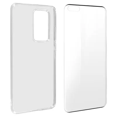 Maska Huawei P40 Pro Meka + Kaljeno staklo 9H Crna
