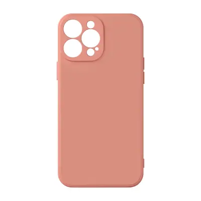 Maska iPhone 13 Pro Max Polutvrdi silikon Soft Touch Ružičasta