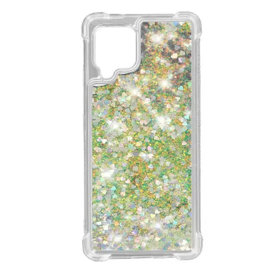 Navlaka Samsung Galaxy A42 5G Fleksibilna Bumper Šljokice Efekt Pješčanog Sata Srebrna