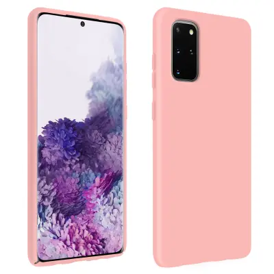 Maska Galaxy S20 Plus Polutvrda Soft Touch QI kompatibilna Ružičasta