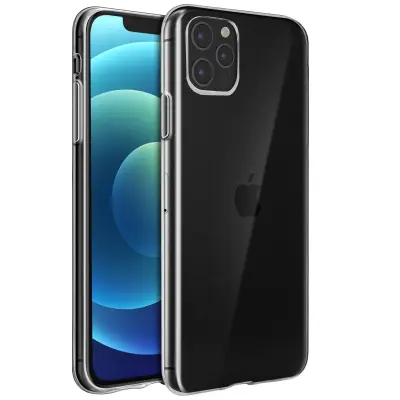 Maska iPhone 12 Pro Max Meki silikon Ultra-tanki Prozirni
