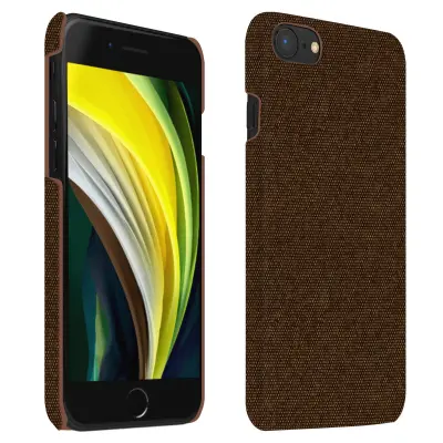 Maska iPhone SE 2022/2020 i 8/7 kruta tkanina završna obrada protiv otisaka smeđa