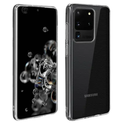 Navlaka Samsung Galaxy S20 Ultra Silikon i Film Kaljeno Staklo 9H Transparentna