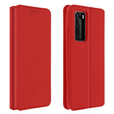 Futrola Huawei P40 Pro Folio novčanik funkcija stalka crvena