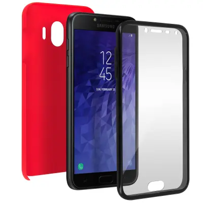 Maska Galaxy J4 Silikon + Polikarbonatna leđa - Crvena