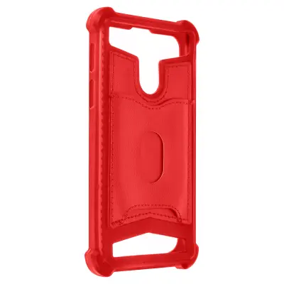 Navlaka za Smartphone 4.7'' do 5'' Mekana Kutovi Bumper Pretinac za Karticu Uklonjiv Crvena