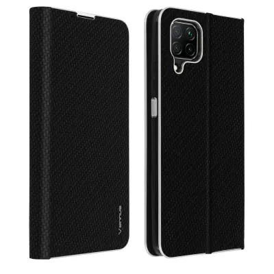 Futrola Huawei P40 Lite integralna držač kartica video stalak karbon efekt crna