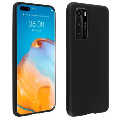 Maska Huawei P40 Meka Fleksibilna Antišok Mat završna obrada Crna