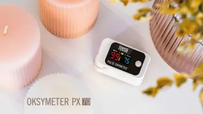 Pametni pulsni oksimetar za prst i monitor otkucaja srca LCD Bluetooth + aplikacija
