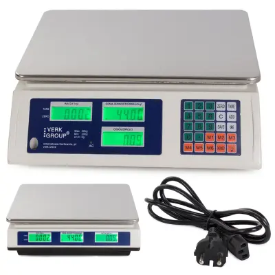 Komercijalna digitalna elektronička vaga do 40 kg - LCD s pozadinskim osvjetljenjem