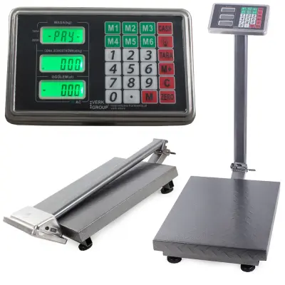 Metalna digitalna elektronička vaga do 100 kg - LCD s pozadinskim osvjetljenjem