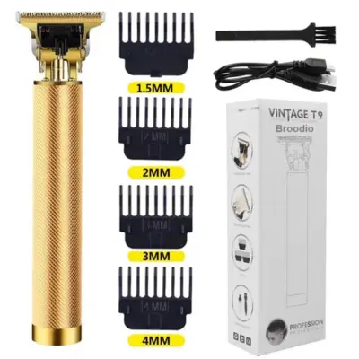 T9 akumulatorski aparat za brijanje i trimer za kosu i bradu - trimer 1500mAh zlatni