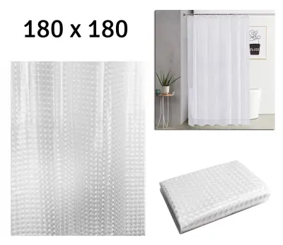 Univerzalna 3D PEVA zavjesa za tuš kabinu i kadu 180x180cm