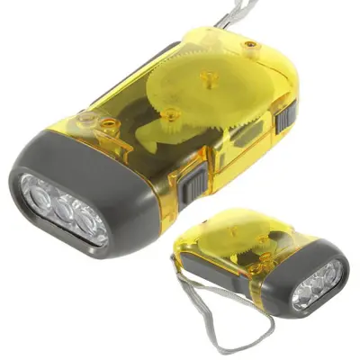 Dinamo na baterije. kinetička ručna svjetiljka 3 LED diode