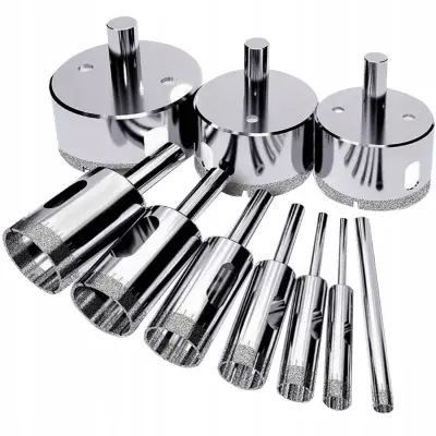 Set od 10 dijamantnih krunskih pila za tvrdu keramiku 6-68mm mokro rezanje