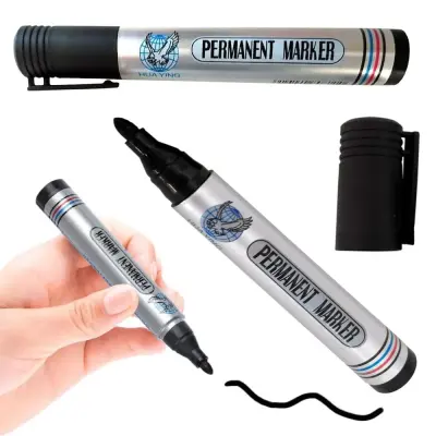 Crni trajni marker od 13 cm za označavanje kruga od 2 mm