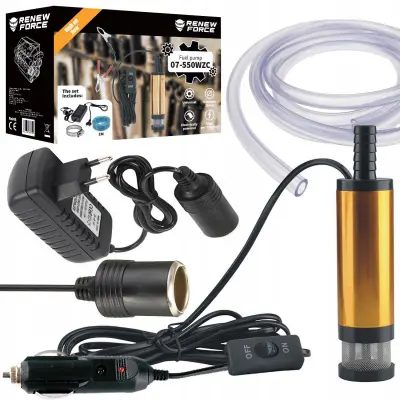 12-220V potopna pumpa pumpa 51mm za tekućine i dizel 60W + crijevo