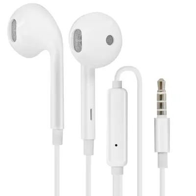 Žične slušalice Jack 3.5mm daljinski mikrofon MH135 Oppo bijele