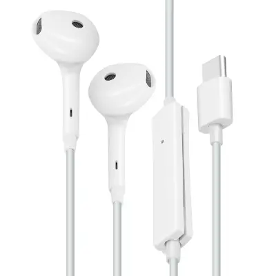 Oppo USB-C žičane slušalice, višenamjensko tipkalo – bijele