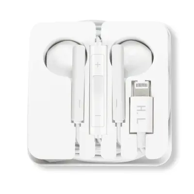 iPhone Lightning žične slušalice hands-free daljinski mikrofon bijele