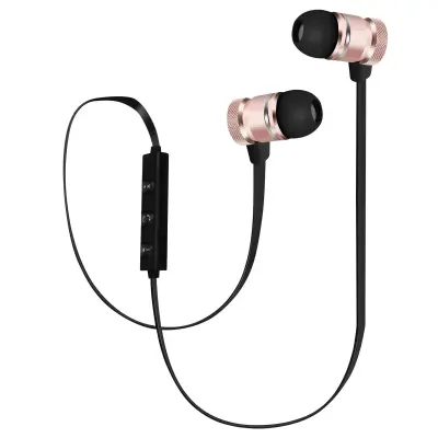 Bežične Bluetooth slušalice magnetske daljinski i mikrofon rose gold