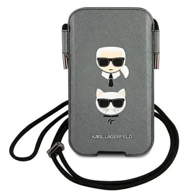 Torbica za pametni telefon 6.1'' s vezicom Saffiano model Karl i Choupette