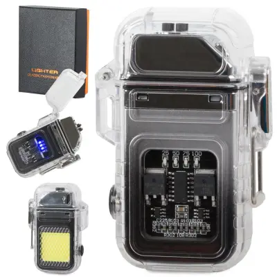 2 u 1 baterija. plazma upaljač sa COB LED lampom USB 7,5cm