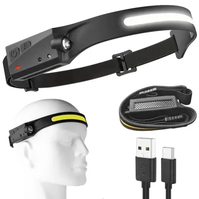 2 u 1 baterija. LED COB prednja svjetiljka 350lm USB IPX4 senzor za uključivanje
