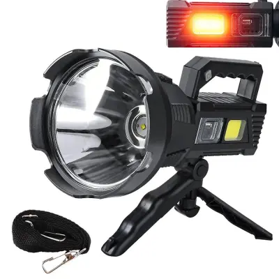 Aku. punjiva 100W LED CREE XHP50 COB reflektorska svjetiljka USB powerbank + tronožac