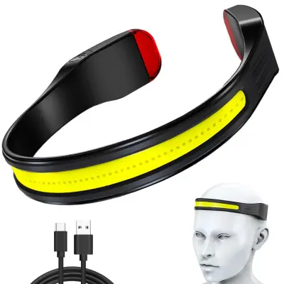 2u1 univerzalna baterija. LED COB sportska naglavna svjetiljka USB 350lm IPX6