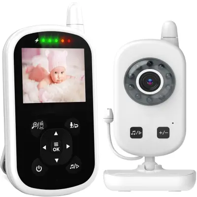 Dadilja s noćnom video kamerom i monitorom za bebe od 2.4 inča do 300 m