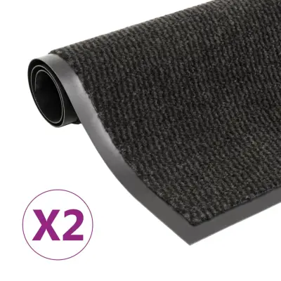 vidaXL antistatički prostirka za cipele, 2 x pravokutne, tuftirane, 120x180 cm, crna