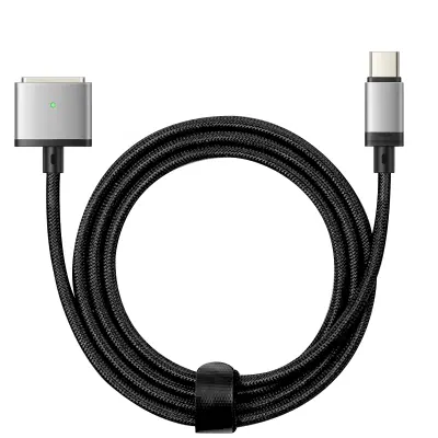 USB C na MagSafe 3 kabel za MacBook Pro i Air najlon 2m 140W crno/srebrni