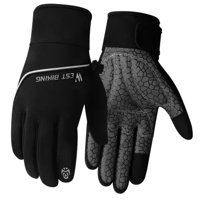 Sportske rukavice za zaslon osjetljiv na dodir unisex veličina S West Biking crna
