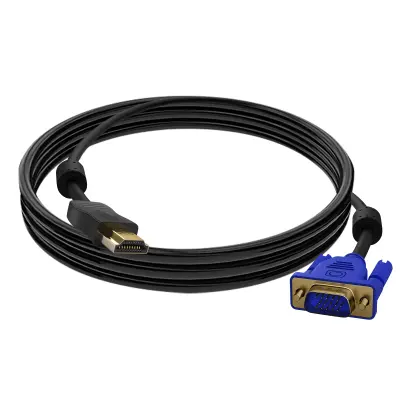 HDMI muški na VGA muški kabel 15-pinski 1.8m audio i video prijenos crni