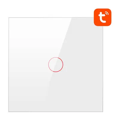 Smart glass LED WiFi dodirni prekidač TUYA 1-kanalni bijeli Alexa Google Assistant