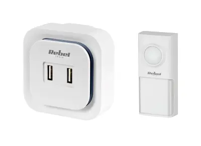 230V bežično elektroničko zvono 36 melodija do 150m 2x USB 2A