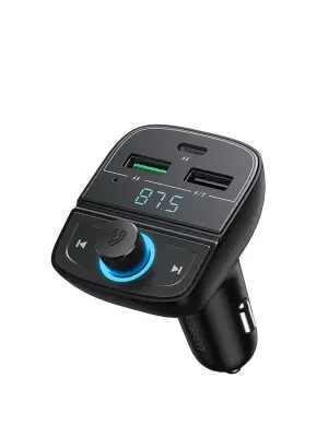 FM MP3 predajnik Bluetooth 5.0 punjač za automobil 3x USB TF microSD crni