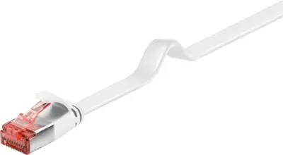 CAT 6 plosnati patch kabel U/FTP, bijeli bijela