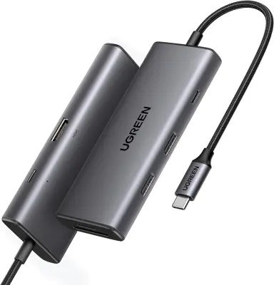 Ugreen 7-u-1 USB-C hub (10 Gbps USB 3.2, HDMI 4K@30 Hz)