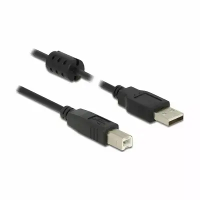 USB 2.0 A-B kabel 5 m s feritnim jezgrom, crni