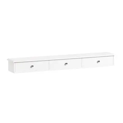 Zidna Konzola s 3 Ladice, Bijela, 93x15x10cm, FRG43-L-W