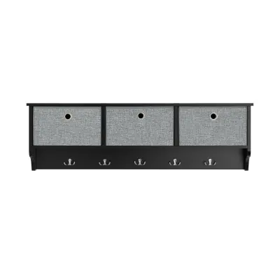SoBuy wall-mounted shelf in color black in scandinavian style