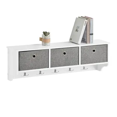 SoBuy wall-mounted shelf in color white in scandinavian style