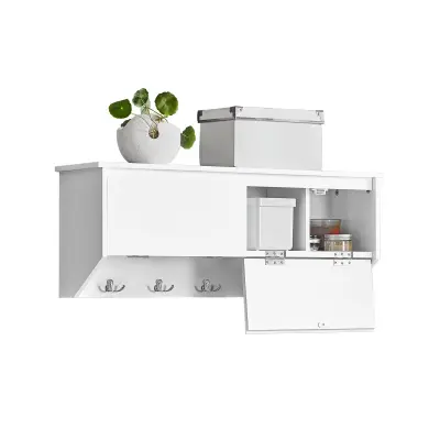 SoBuy wall-mounted shelf in color white in scandinavian style