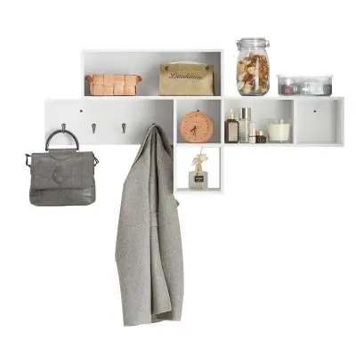 SoBuy wall-mounted shelf in color white in scandinavian style